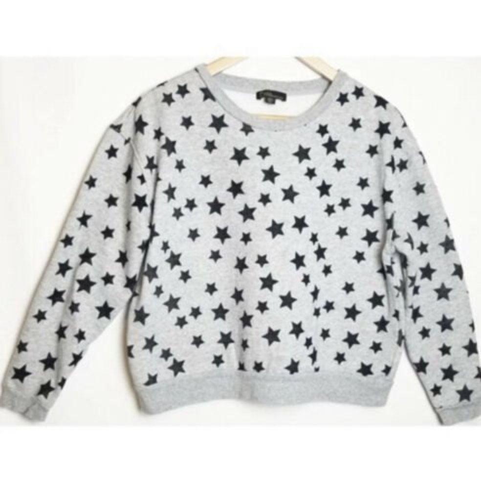 Dalia Sweater X-Large Black Stars White Long Sleeve Clean Cut